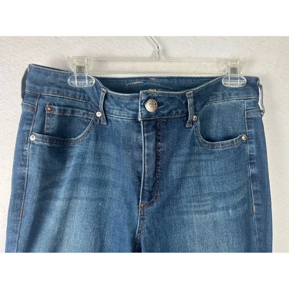 Seven7 Slim Fit Jeans Women 10 Blue Weekend Raw Hem Medium‎ Wash
